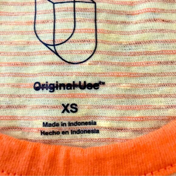 Original Use women's yellow and orange striped tank shirt top size XS B13 - Picture 2 of 4